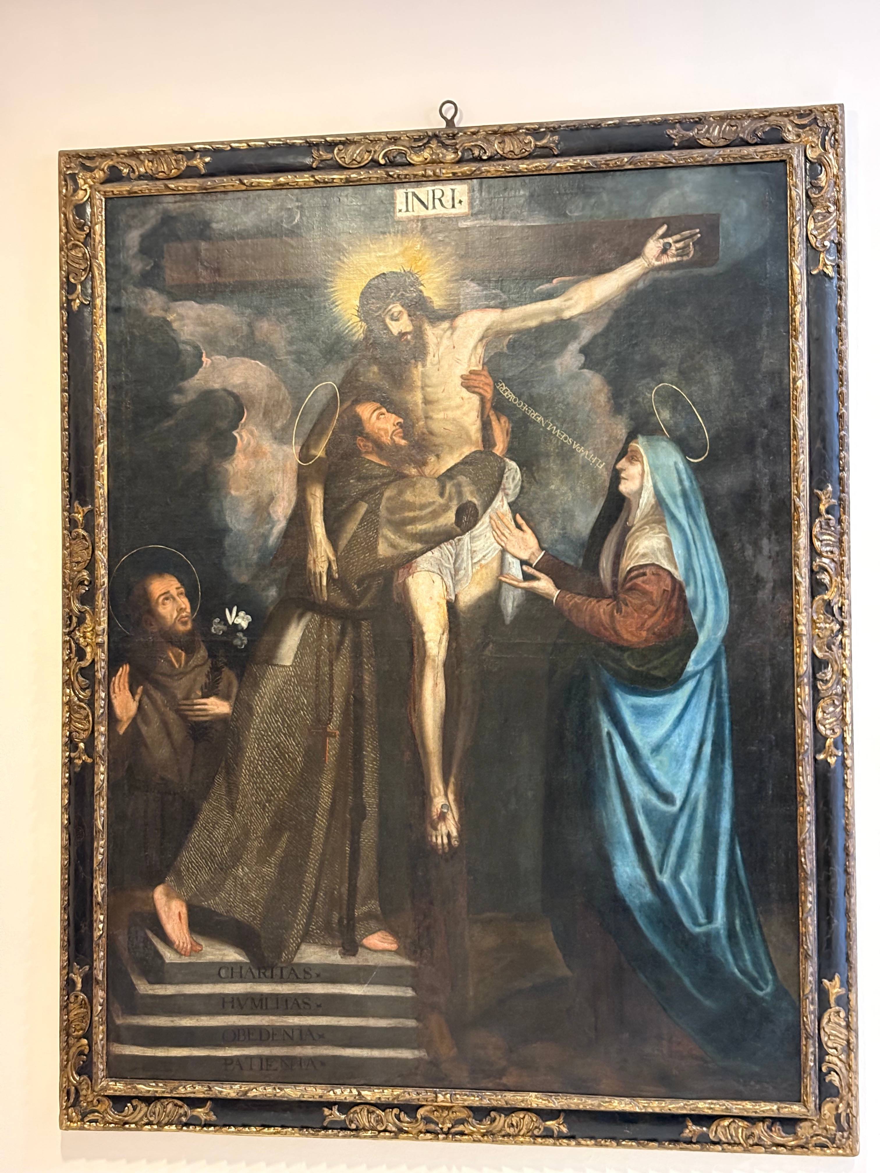 Crucifixión con la Virgen y San Francisco de Asís